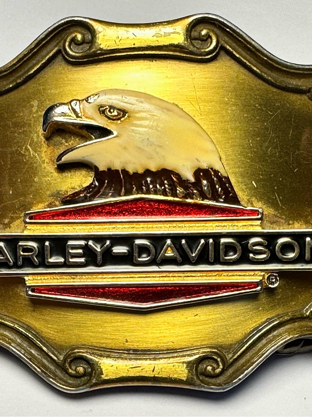RARE AUTHENTIC VINTAGE 1978 HARLEY-DAVIDSON BELT BUCKLE BY RAINTREE BIKERCORE